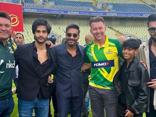 PICS: Ajay Devgn and son Yug enjoy 'legendary time' with Brett Lee and Jacques Kallis in London; fans react