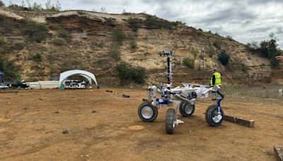 Quarry doubles as moonscape for space rover trials