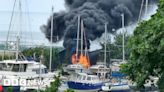 Gwynedd: Large fire breaks out at Bangor boatyard