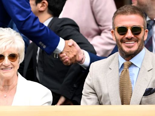 David Beckham returns to Wimbledon with his mum Sandra