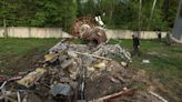 Top of Kharkiv’s giant TV tower crashes to ground after Russian missile strike