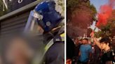 Woman, 73, loses it with London riot police as she is handcuffed