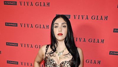 Madonna’s Daughter Lola Exudes Mob Wife Energy in a Leopard-Print Dress and Fuzzy Heels
