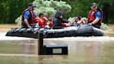 Governor Abbott address first responders and victims after hundreds displaced by flooding