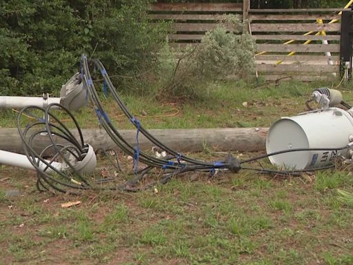 Tomball family concerned with potentially deadly live wires down on their property