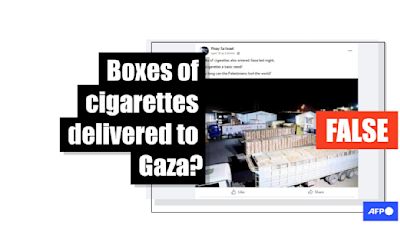 Facebook posts target Gaza aid agencies with baseless 'cigarette deliveries' claim