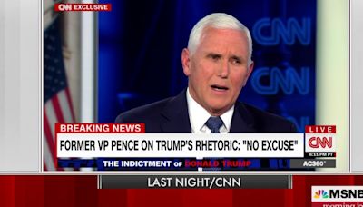 Mike Pence says no man is above the law and then questions indictment