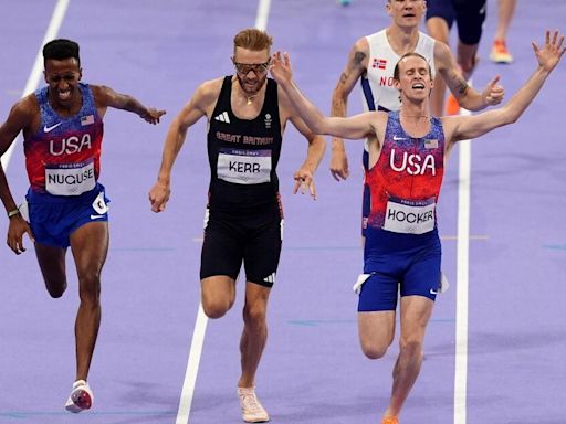 Cole Hocker grabs shock USA gold in 1500 metres with Olympic record time