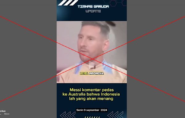 Posts falsely claim Lionel Messi backed Indonesia football team ahead of World Cup qualifier with Australia