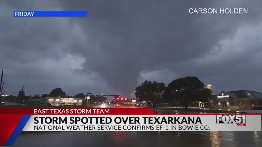 WATCH: Texarkana storm caught on video, EF-1 tornado confirmed by NWS