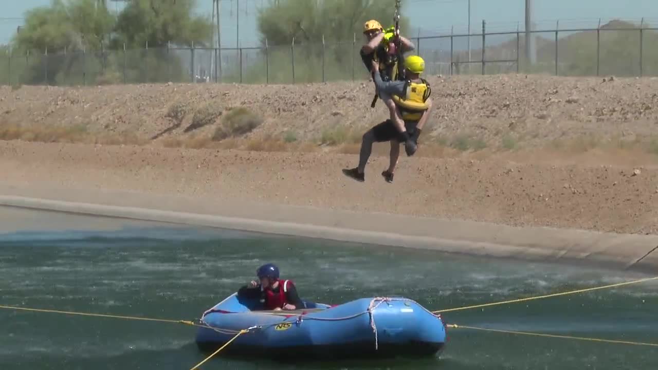 WATCH: As monsoon season approaches, firefighters prepare for possible water rescues