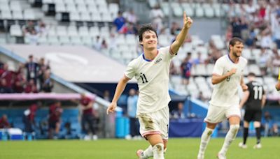 Former Union midfielder Paxten Aaronson scores vs. New Zealand in 2024 Olympics