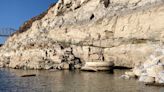 Historically low water levels in Lake Mead expose intake valve