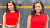 Shraddha Kapoor shows how simple can be stylish, pairing red crop top with blue jeans