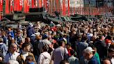 Russians throng to display of Western ‘trophy’ tanks captured in Ukraine