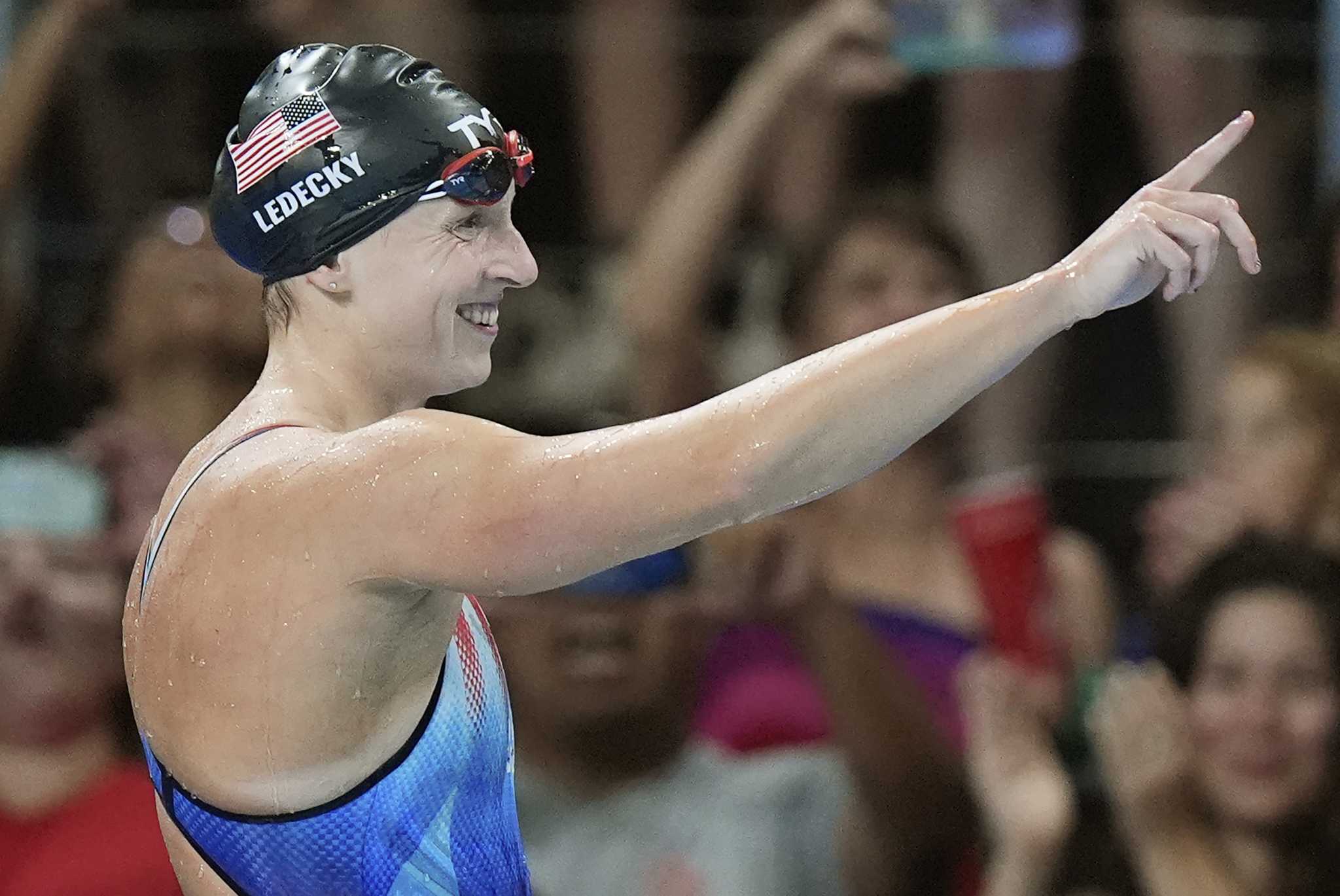 Swim stars Marchand, Ledecky set to be flag-bearers at the closing ceremony for the Paris Olympics