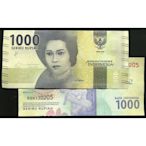 INDONESIA (印尼紙幣)， P154c  , 1000-RP , 2016 , 品相全新UNC