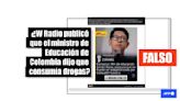 W Radio no publicó que el ministro de Educación de Colombia consume “bazuco”; es un montaje