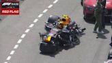 Sergio Perez's Red Bull F1 car obliterated in chaotic start to Monaco Grand Prix