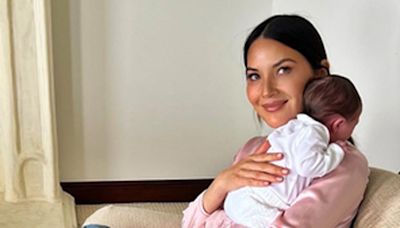 Olivia Munn shares photo of herself with newborn in support of breast cancer awareness