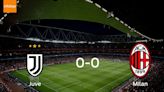 Juventus y AC Milan se reparten los puntos en un partido sin goles 0-0
