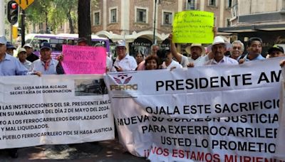 Ferrocarrileros cancelan acción extrema frente a Palacio Nacional