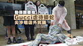 動保團體指Gucci虐待蟒蛇 尖沙咀店外抗議