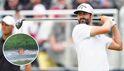 Fan Jumps Into Water To Retrieve Player's Golf Club At PGA Championship