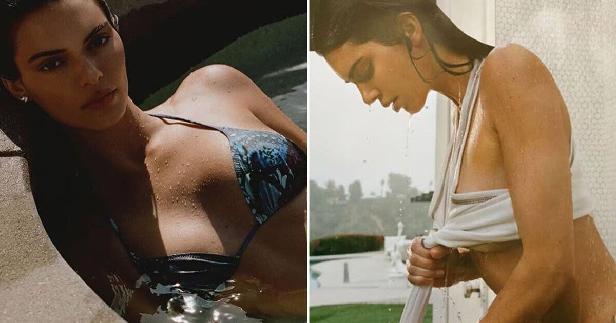 Kendall Jenner goes topless for sizzling swimwear shoot with naked mystery man