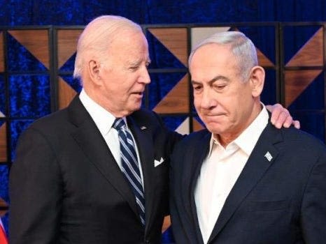 Biden is staying in the race for now to stick it to Netanyahu his advisors believe, according to a new report