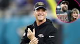 John Harbaugh Jokes Travis Kelce Should Retire ‘Soon’ and Start a Family With Taylor Swift