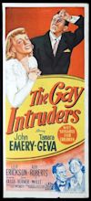 THE GAY INTRUDERS Original Daybill Movie poster John Emery Tamara Geva ...