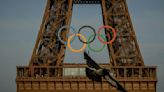 APTOPIX OLY Paris Olympic Rings