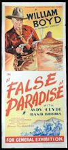 FALSE PARADISE Original daybill Movie Poster William Boyd Hopalong ...