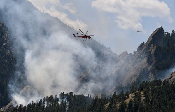Dinosaur fire burning near NCAR, southwest of Boulder 35% contained