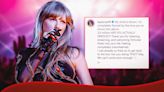 Taylor Swift expresses deep gratitude for new album's success