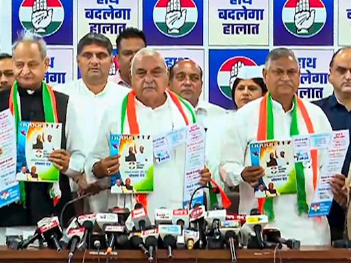 Haryana poll manifesto: Congress promises ₹2,000 for women, martyr status for farmers who died during protests