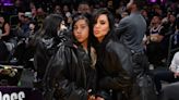 Kim Kardashian and North West Coordinated in All Black Leather While Courtside at a Lakers Game