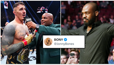 Jon Jones posted 9-word tweet after Tom Aspinall's UFC 304 victory & call-out