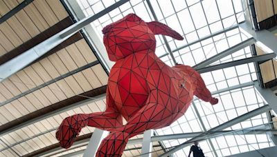 Why is there a big red rabbit at Sacramento airport? Here’s the story behind ‘Leap’