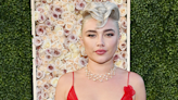 Florence Pugh frees the nip in a see-through red dress at the 2024 Golden Globes