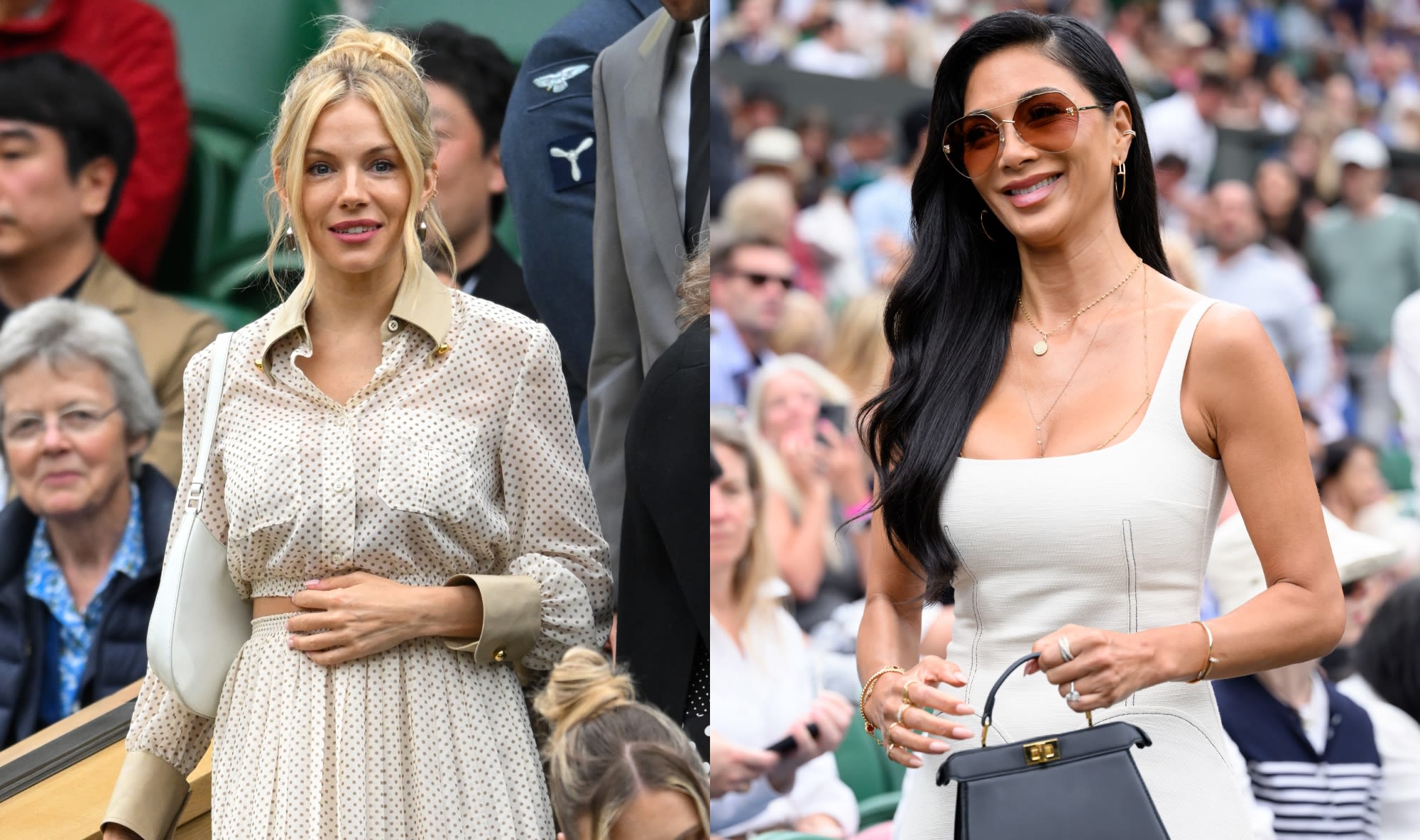 Sienna Miller Embraces Polka Dots in Prada, Nicole Scherzinger Goes Monochrome and More Celebrity Style From Wimbledon 2024