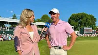 Amanda Balionis makes announcement as Erica Stoll strides fairways with Rory McIlroy