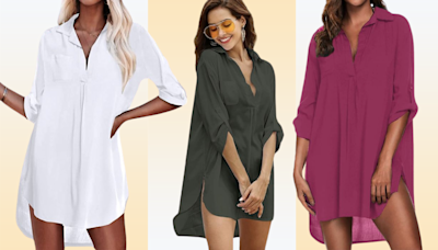 This sophisticated beach cover-up doubles as a top you can wear to dinner, and it's down to $20