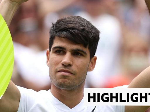 Wimbledon 2024: Carlos Alcaraz holds nerve to beat Frances Tiafoe in five-set thriller