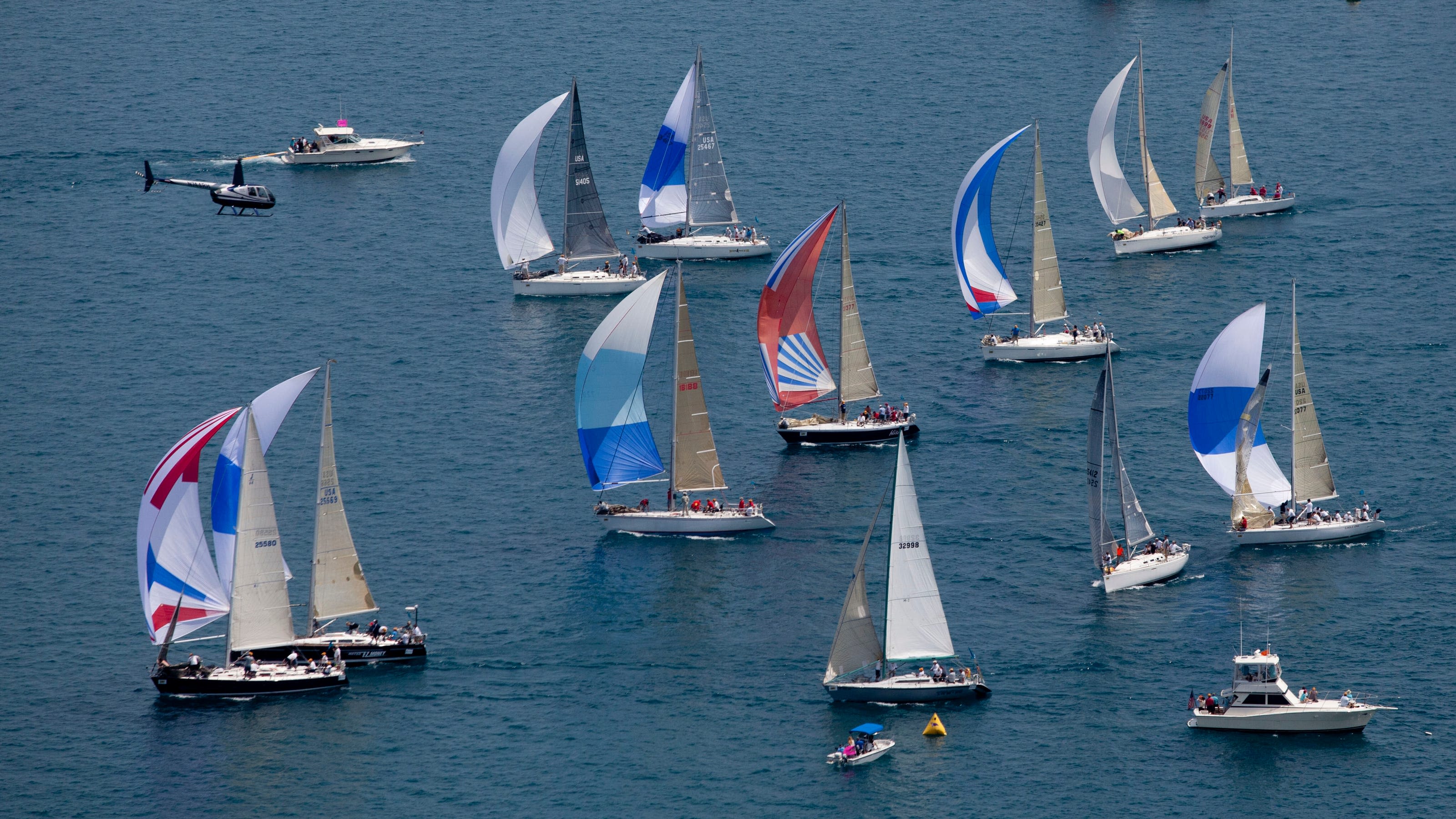 Record turnout of boats speaks to excitement of 100th Mackinac sailing