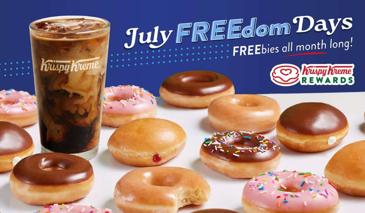 Krispy Kreme to Give Away Free Doughnuts in July to Rewards Members