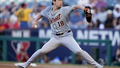 Detroit pitcher Kenta Maeda leaves in 6th inning after taking liner off his hip