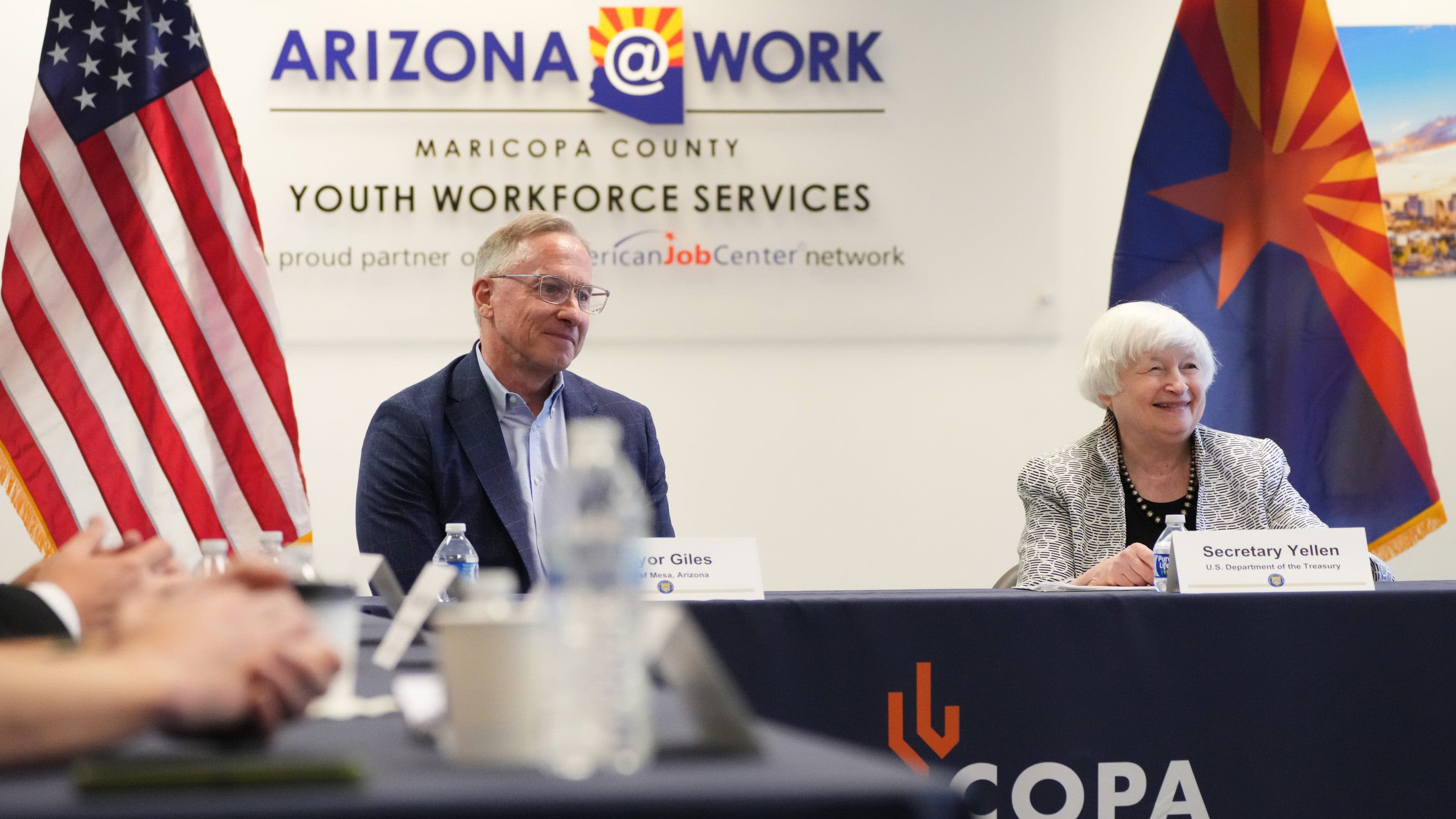 Treasury Secretary Janet Yellen defends 'Bidenomics' during Mesa visit