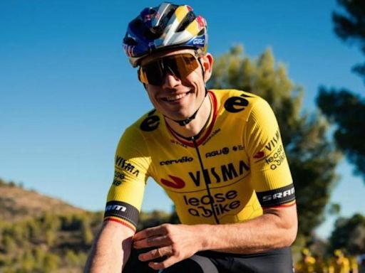 Wout Van Aert regresa a los entrenamientos un mes después de romperse la clavícula